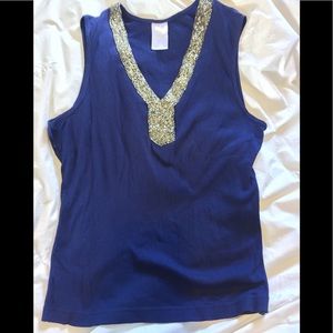 👠 2/$20 Vintage Beaded Tank Top